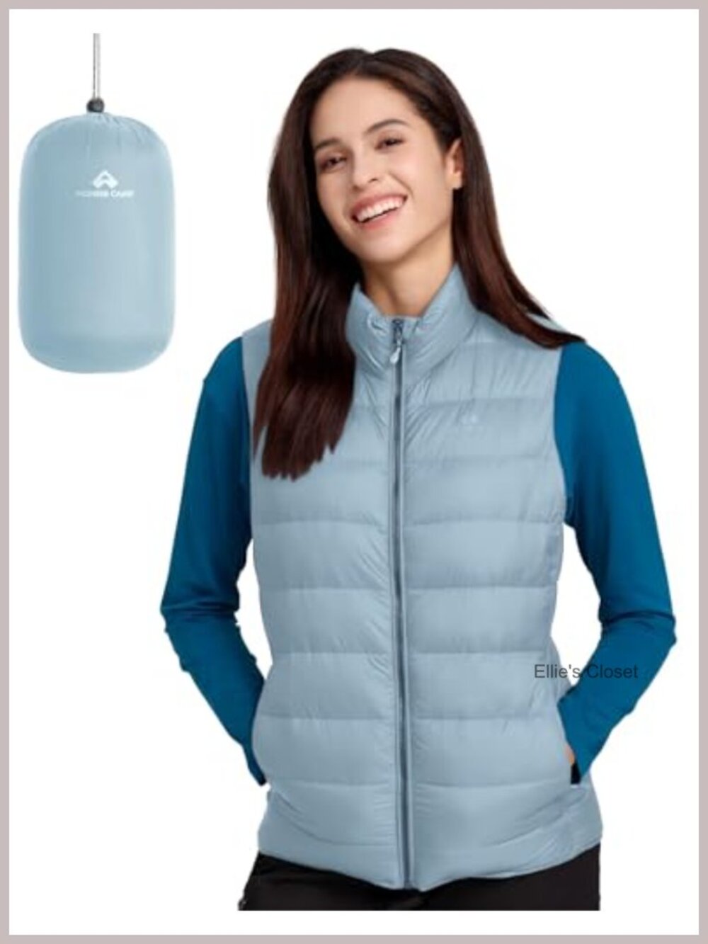 Pioneer Camp Puffer Vest Women Lightweight Packable Sleeveless Zip Up Warm
